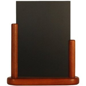 Securit Namizna črna kredna tabla Elegant, lesen okvir, 10 x 15 cm