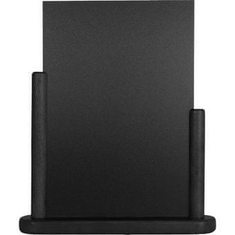 Securit Namizna črna kredna tabla Elegant, črn okvir, 15 x 21 cm