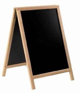 Securit Ulična črna kredna tabla Duplo, tik, 55 x 85 cm