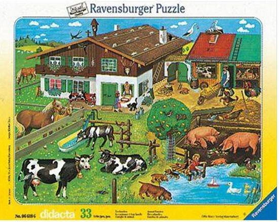 Ravensburger sestavljanka Spoznaj živali na kmetiji, 33 delov (6618)