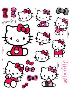 Stenske nalepke Hello Kitty, 36 nalepk