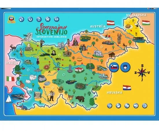 Modri Janko interaktivni zemljevid Slovenije - odprta embalaža