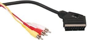 Kabel Scart - 3x RCA (činč) s stikalom 1,5m