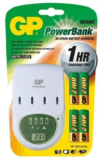 GP Polnilec baterij PowerBank H650C (4 x 2700 mAh)