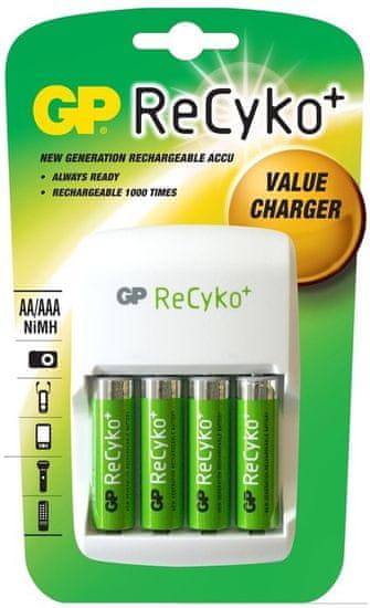 GP Polnilec baterij ReCyko + 4x AA 2100 mAh