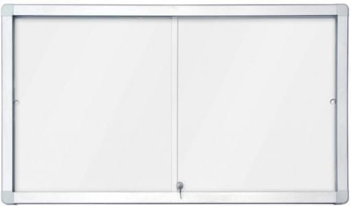 Piši-Briši oglasna notranja vitrina z belo tablo 2 x 3 GS112A4PD, 12 x A4, 70 x 141 cm - odprta embalaža