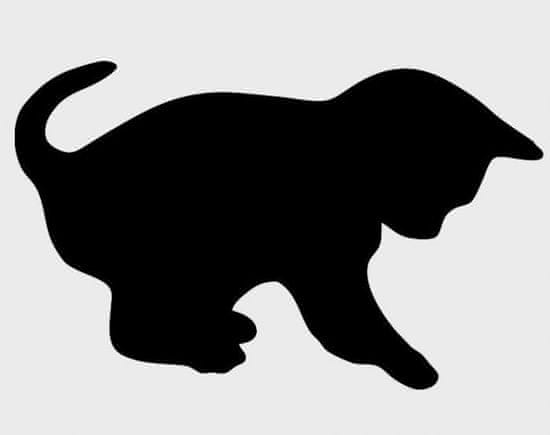 Securit Črna kredna tabla Silhouette, mačka, max. 30 x 50 cm