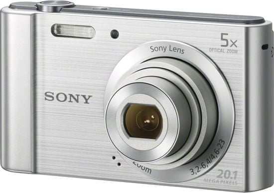 Sony digitalni fotoaparat CyberShot DSC-W800, srebrn - odprta embalaža