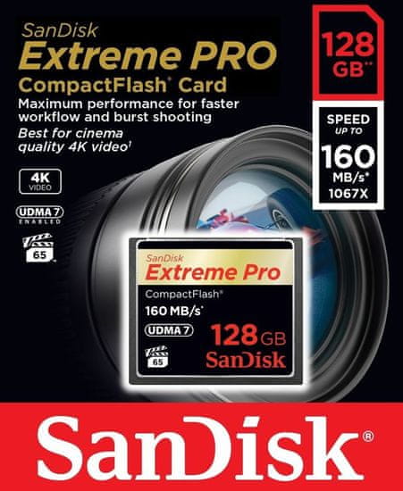 SanDisk Compact Flash kartica SanDisk Extreme Pro CF 128 GB (160 MB/s)