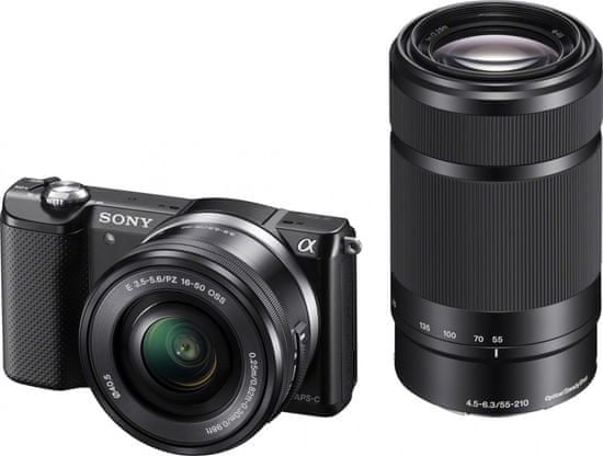 Sony digitalni fotoaparat a5000 + 16-50 mm + 55-210 mm (ILCE5000Y)