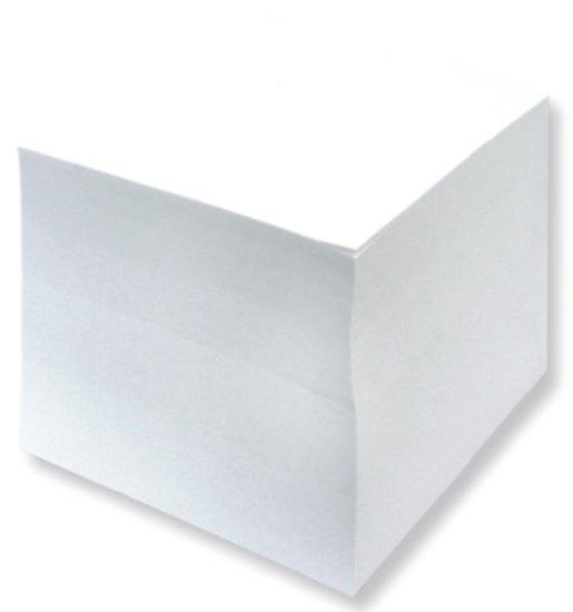 Papirna kocka Optima lepljena 95 x 95 x 95 bela