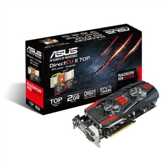 ASUS Grafična kartica AMD Radeon R9 270X, 2GB, PCI-E (R9270X-DC2T-2GD5)