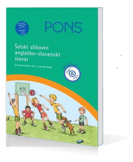 PONS šolski slikovni slovar + CD (angleško-slovenski), Anette Dralle (trda, 2008)