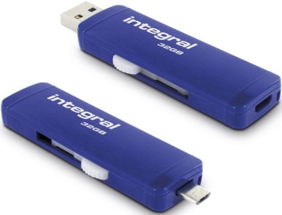 Integral Adapter microUSB na USB z USB ključem Integral Slide 3.0 OTG, 32 GB