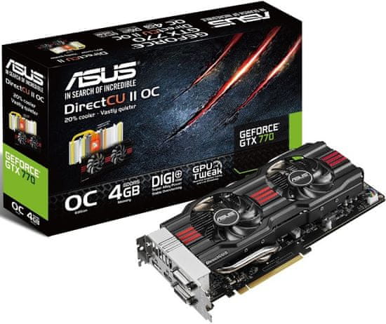 ASUS Grafična kartica GeForce GTX 770, 4 GB, PCI-E (GTX770-DC2OC-4GD5)