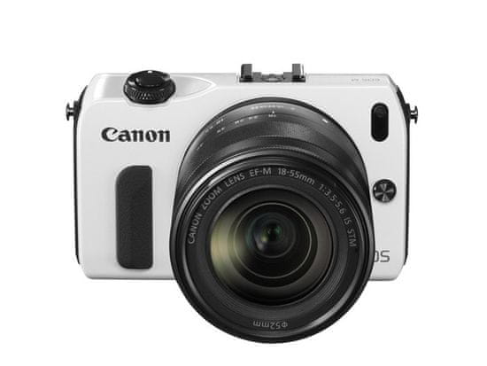 Canon Digitalni fotoaparat EOS M + 18-55 mm, bel + bliskavica Speedlite 90EX