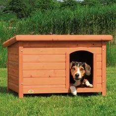 Trixie lesena hiška za pse z ravno streho, S-M: 85x58x60 cm