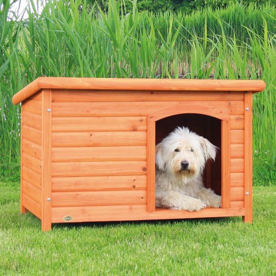 Trixie lesena hiška za psa z ravno streho, M-L: 104x72x68 cm