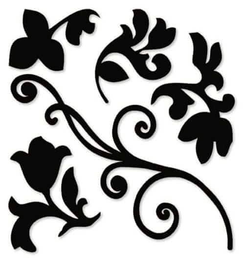 Crearreda Stenska dekorativna nalepka, črna veja