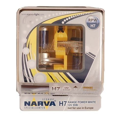 Narva par žarnic 12V-H7-85W Range Power White