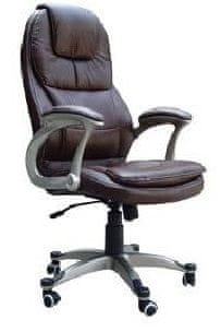 Hyle pisarniški stol K-8893B, črno usnje