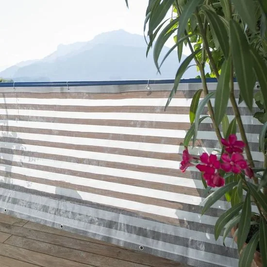 Windhager zaščitna ograja Ibiza 0,9x5 m, sivo-bela (06146)