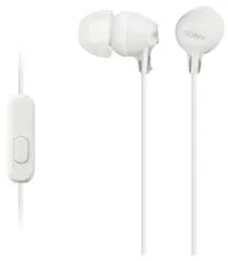 Sony slušalke MDR-EX15AP, bele