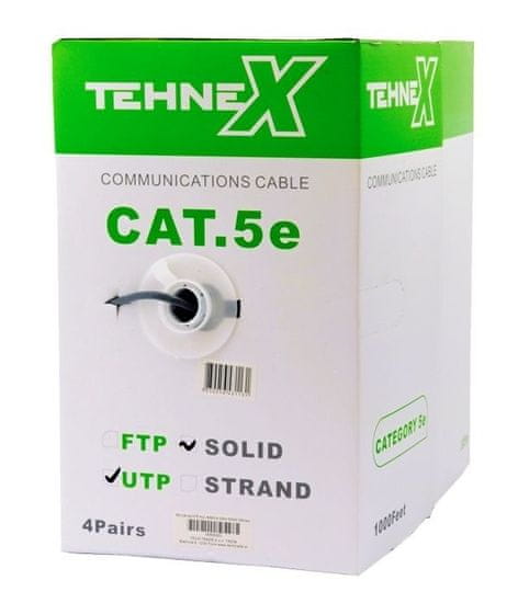 Tehnex kabel Cat.5e UTP 4x2 AWG24 305m SOHO