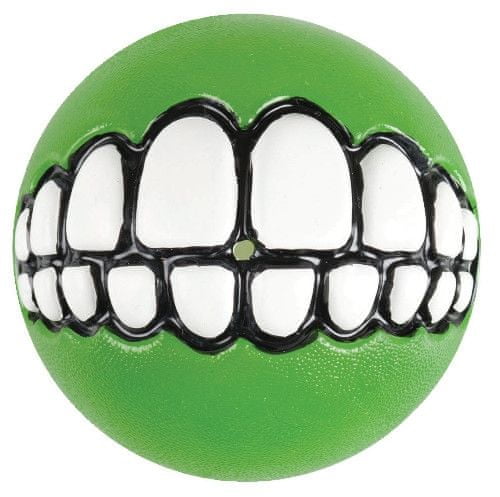 Rogz Grinz žoga z zobmi, zelena 7,8 cm