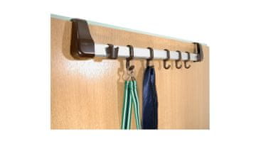 Status barvni obešalnik za na vrata, rjav