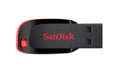 SanDisk USB ključ Cruzer Blade 64GB USB 2.0, črno-rdeč