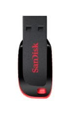 SanDisk USB ključ Cruzer Blade, 32 GB, USB 2.0, črno rdeč