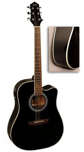 Flight elektroakustična kitara AD 200 CEQ BK Playlux, črna