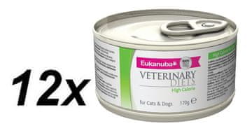 Eukanuba veterinarska visokokalorična dieta za pse in mačke s stresnimi težavami, konzerva, 12 x 170 g