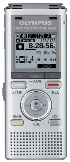 Olympus Digitalni diktafon WS-831, srebrn (V406171SE000)