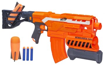 Nerf pištola s penastimi naboji in raketo Demolisher