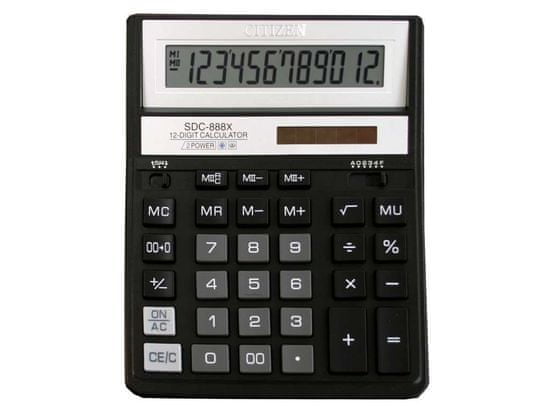 Citizen kalkulator SDC-888XBK, črn