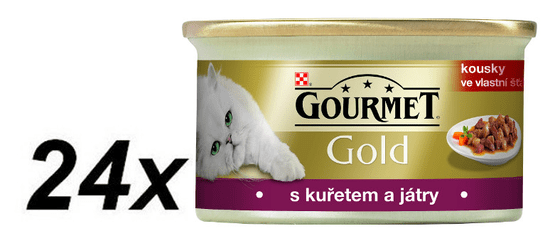 Gourmet Gold piščančja jetra 24 x 85 g