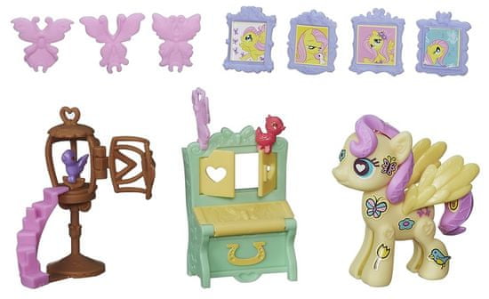 My Little Pony Pop set s ponijem Fluttershy in dodatki za hišo