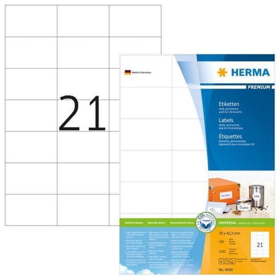 Herma Etikete Premium 4668, 70 x 42,3 mm, 100 kom