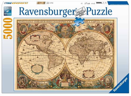 Ravensburger sestavljanka zgodovinski zemljevid sveta, 5000 delčkov