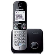 Panasonic DECT brezžični telefon, 100 telefonskih, črni (KX-TG6811FXB)