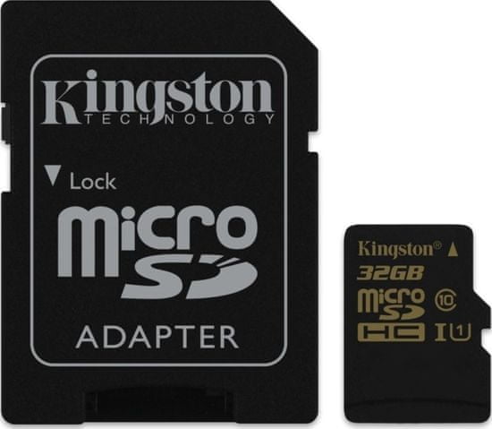 Kingston spominska kartica microSDHC 32GB (class 10) 90MB/s + adapter