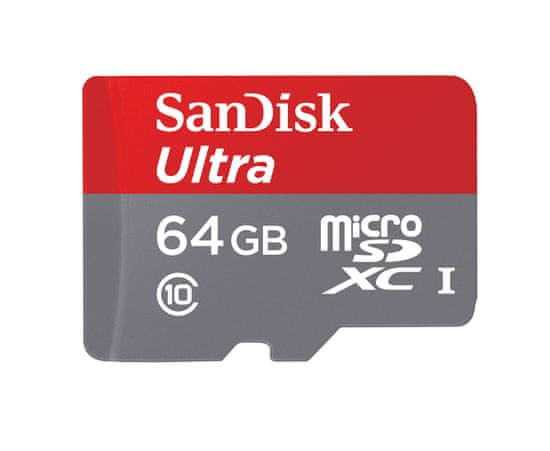 SanDisk spominska kartica Ultra MicroSDXC 64 GB + Adapter SD (SDSDQUIN-064G-G4)