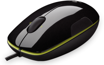 Logitech miška M150 Laser Mouse, črno zelena