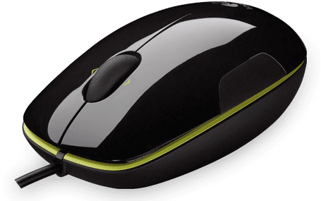 Logitech miška M150 Laser Mouse, črno zelena