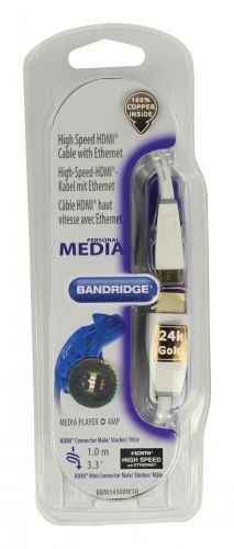Bandridge HDMI in Ethernet - HDMI mini kabel 1 m (BBM34500W10)