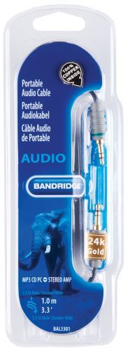 Bandridge audi 3.5mm stereo avdio kabel 1.0m (BAL3301)