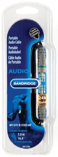 Bandridge 3.5mm stereo avdio kabel 5.0m (BAL3305)