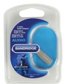 Bandridge 3.5mm F - 2.5mm M stereo avdio adapter (BAP211)